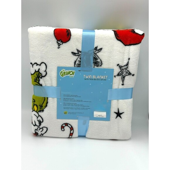 The Grinch Blanket Dr Seuss Christmas Blanket TWIN - Picture 2 of 3